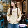 Jaqueta Cardigan de Tricô Falso Duas Peças com Lapela Feminino Outono/Inverno Novo Estilo Cardigan de Tricô com Laço de Renda Top Curto