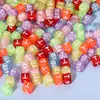 A-Z Cubos Transparentes 6*6 Letras Individuales Cuentas DIY Accesorios para Joyería Cuentas Inglesas de Colores Educativas para Niños Sueltas