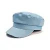 Chapéu Militar de Lã Moda Outono e Inverno Feminino Cor Sólida Casual Versátil Boné de Basebol com Topo Plano Chapéu Newsboy Retrô Britânico
