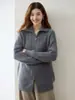 Cardigã de malha de cashmere espesso de sete agulhas para mulheres, gola alta, mangas raglan, estilo casual solto, jaqueta versátil com zíper