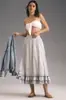Falda midi de retazos florales a cuadros para mujer, superventas transfronteriza europea y americana, con volantes, cintura elástica, bajo amplio, estilo vacacional