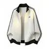 Cárdigan deportivo Hanlu con textura de rayas verticales y cuello alto para hombre, chaqueta casual holgada de bloques de color para otoño