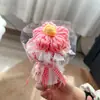 Lindo Mini Buquê de Flores de Crochê Feito à Mão Presente com Flores Buquê de Reunião Buquê de Bolso
