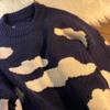 Suéter de Pareja Nube ins de Marca de Moda de Punto Perezoso Retro Estilo Japonés para Hombre y Mujer Chaqueta Holgada Antigua Estilo Hong Kong