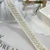 Ribete de Encaje Tejido con Hilo Dorado Estilo Chanel Pequeño, Accesorios y Materiales para Ropa, Ribete de Encaje con Hilo Dorado y Plateado, Materiales para Ropa de Mujer de Otoño e Invierno