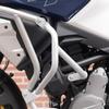 Adecuado para Spring Breeze MT700, parachoques de motocicleta, barra anticaída central e inferior, barra modificada envolvente completa, acero al carbono blanco plateado