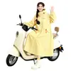 Casaco Trench Coat Longo de Corpo Inteiro Capa de Chuva Integrada Montanhismo Outdoor Peça Única À Prova de Tempestade Passeio de Bicicleta Elétrica Homens