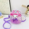 Nova Bolsa de Ombro Fofa Menina Melodia Desenho Animado Estilosa Versátil Leve Bolsa Transversal Porta-Moedas Externo Transfronteiriço