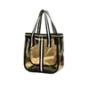 Bolsa de cosméticos de PVC transparente, impermeable, gran capacidad, bolsa de tocador de viaje portátil, disponible en varios tamaños, con un diseño transparente