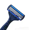 Directo de fábrica 6 capas hoja de afeitar maquinilla de afeitar manual antigua hoja de acero inoxidable cuchillo para barba de hombre 3 cabezales