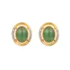 Brincos Africanos Verdes Vazados Banhados a Ouro Prata 925 brincos brincos brincos de alta qualidade versátil nicho personalidade requintada moda novos produtos