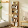 Estante de livros de madeira maciça, prateleira de armazenamento autoportante, combinável livremente, prateleira de armazenamento para casa de crianças, armazenamento para sala de estar, armário para espaços estreitos, estante de livros