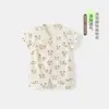 Ropa de bebé verano traje de una pieza fino para bebés pequeños verano infantil y niño pequeño verano manga corta clase A 6 ropa de verano talla 73