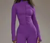 Conjunto de Ropa de Yoga Otoño Invierno Chaqueta de Manga Larga Pantalones de Yoga de Cintura Alta de Dos Piezas Melocotón Butt Pilates Set