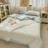 Colcha de verão em algodão puro grau A para mães e bebês, colcha 100% algodão de algodão de Xinjiang, colcha de ar condicionado para dormitório, colcha de verão floral, colcha para uso doméstico