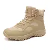 Botas táticas respiráveis de tamanho grande para travessia de fronteira, calçados de combate de treinamento resistentes ao desgaste para caminhada ao ar livre de forças especiais, botas militares de cano alto atacado