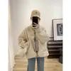 Chaqueta de Trabajo Retro Japonesa de Otoño para Mujer, Holgada, Adelgazante, Casual, Diseño de Nicho, Chaqueta Superior con Bolsillo Grande