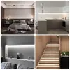 Tira de LED SMD 2835 Placa Desnuda 12V 24V con Adhesivo Trasero para Canal de Aluminio Interior Techo Luz Lineal Decorativa Alto Brillo