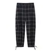 Exportación Transfronteriza Moda Estilo Europeo y Americano Ropa para Mujer Otoño 2025 Nuevo Holgado Cintura Alta Plisado Casual Cuadros Bloomers