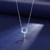 Collar de plata de ley s925 con forma de estrella de ensueño y río para niñas, colgante de plata con forma de estrella de circón de nicho de lujo y alto sentido, venta al por mayor
