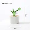 Yibo Vidrio Adornos Pequeños Suculentas Cactus Brotes de Frijol Maceta Artesanía de Vidrio para Oficina Regalos Decoración del Hogar