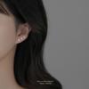 Aretes de Plata Esterlina 999 con Poste para Oreja y Zirconias para Mujer, Aretes Pequeños Super Brillantes de Alta Gama, Aretes de Plata para Pie de Uña de Hueso de Oreja con Poste para Oreja