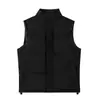 Ropa de Trabajo Informal con Relleno para Hombres al Aire Libre Chaleco Holgado Chaleco de Color Sólido Chaleco Versátil Top Cálido de Moda