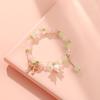 Popular Pulsera de Cuentas de Vidrio Agrietadas Hielo Degradado Flor de Cerezo Cuentas de Flor de Cerezo 10 mm Pulsera Versátil y Fresca en Verano