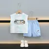 Ropa de Verano sin Mangas Nezha para Niños 2025 Nueva Fresca, Guapa y a la Moda Chaleco y Shorts para Bebé Ropa Deportiva para Niños