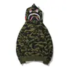 Chaqueta Unisex Versátil con Cremallera Completa, Estampado de Camuflaje Cabeza de Tiburón, Nueva Marca de Tendencia Europea y Americana, Impresión 3D, Transfronteriza, para Parejas, Venta al por Mayor