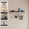 Estante de Pared para Sala de Estar, Estante de Almacenamiento de Madera Maciza, Estilo Madera Natural, Barra de Comedor, Estante Decorativo Multicapa, Portavasos, Panel Divisor