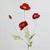 Flores de Amapola Artificiales para Decoración del Hogar, Flores de Seda para Decoración Suave de Sala de Estar, Accesorios para Fotografía de Bodas, Flores de Amapola Artificiales, Amapolas Artificiales