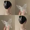 Mariposa de agua acrílico transparente clip de mariposa líquido diseño de nicho súper hada temperamento pasador accesorios para el cabello