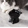 Tigela de Plástico de Grande Capacidade e Grande Diâmetro para Gatos e Cachorros com Boca Inclinada para Proteger a Coluna Cervical e Evitar Virar Fácil da Tigela de Comida e Tigela de Comida para Gatos Garfield