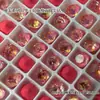 Rhinestones para Arte de Uñas Corte Redondo Base Puntiaguda Color Mocha Diamante, Pendientes de Rhinestone Redondo Puntiagudo Corte 33 Antidesvanecimiento, Rhinestones Sueltos para Decoración de Uñas