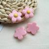Ins caliente pétalo de flor de girasol arcilla flor resina accesorios diy hecho a mano aretes joyería mayoreo