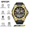 Sanda Juventud Tendencia Fresca 6024 Deportes al Aire Libre Reloj Impermeable para Hombres y Mujeres Despertador Multifuncional Reloj Electrónico Luminoso