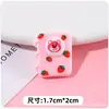Simulación dibujos animados lindo oso fresa lazo cámara lápiz pegamento en crema material diy funda de teléfono móvil resina coincidencia