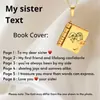 Collar de Acero de Titanio, Popular en Europa y América, Collar con Forma de Libro de Carta de Amor Grabada, Collar con Forma de Sobre de Carta de Amor Abrible, Cadena para Clavícula