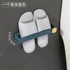 Estante para Pantuflas de Baño, Zapatero de Pared sin Perforaciones, Almacenamiento Multicapa para Ahorrar Espacio, Gancho de Baño