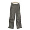Pantalones casuales de verano de estilo europeo y americano con costuras de bolsillo, cómodos, de color liso, de secado rápido, holgados y de pierna recta.
