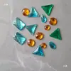 Nuevo Acrílico Cosido a Mano Diamante Rojo Verde Amarillo Ropa de Rendimiento Colorida Materiales para Joyería DIY Accesorios Otros