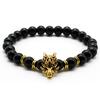 Pulsera de Piedra Volcánica para Hombre Pulsera Longteng Jewelry Pulsera Elástica de Piedra Venta Caliente Transfronteriza Joyería Pequeña