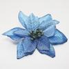 Nueva Flor Navideña Simulada con Borde Dorado 14cm Colgante para Árbol de Navidad Flor Navideña Dorada/Plateada/Roja Flor Falsa Navideña