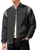 Jaqueta Bomber de Fleece com Forro, Gola Alta, Patchwork, Estilo High Street, Esportiva Casual, Best-Seller na Amazon Europeia e Americana, para Homens