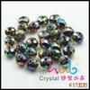 Cuentas planas de 6MM8MM color de retención de alta temperatura color de galvanoplastia vidrio de cristal de alta calidad cuentas de rueda fabricantes soporte pequeño lote mixto