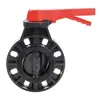 Válvula de fondo de PVC, válvula de mariposa, interruptor de válvula, conector de tubería de agua de 50 mm, accesorios de conector de tubería de agua engrosado tipo bola con tapa abatible