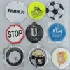 Bolsa Grande Redonda PVC Refletivo Pingente Bicicleta Traseira Aviso de Segurança Decoração Pendurada Segurança Noturna Chaveiro Refletivo