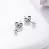 Brincos de Zircônia Redondos Coloridos 3/4/5mm Moda Pequeno Fresco Casual Aço Inoxidável