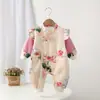 Mono Chinoiserie Nuevo para Bebé Niña de Primavera y Otoño, Vestido para Recién Nacidos, Luna Llena, 100 Días, Ropa de Manga Larga para Salir